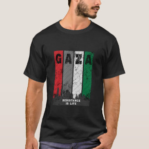 GAZA Vintage Distressed T-Shirt   Solidarität