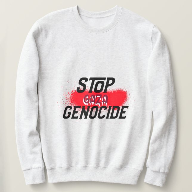 Gaza-Völkermord beenden Sweatshirt (Design vorne)