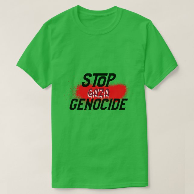 Gaza-Völkermord beenden T-Shirt (Design vorne)