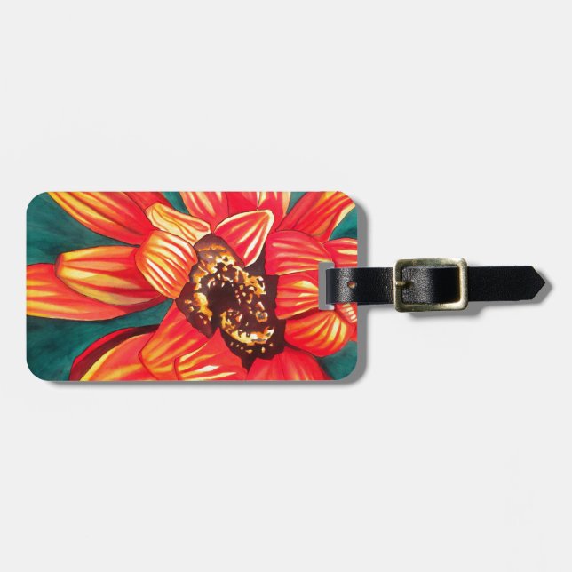 Gazania Wüstenkunst von Sacha Grossel Gepäckanhänger (Vorderseite horizontal)