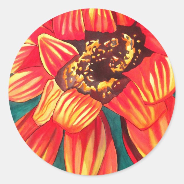 Gazania Wüstenkunst von Sacha Grossel Runder Aufkleber (Vorderseite)