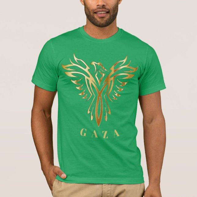 Gazastreifen Phoenix Gold-Vogel-Logo T-Shirt (Vorderseite)