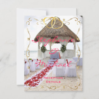 Gazebo auf der Beach Wedding Empfang Card Einladung