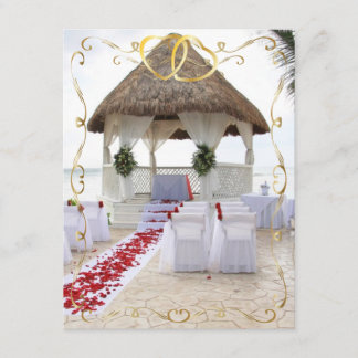 Gazebo auf der Hochzeit am Strand4 Einladung