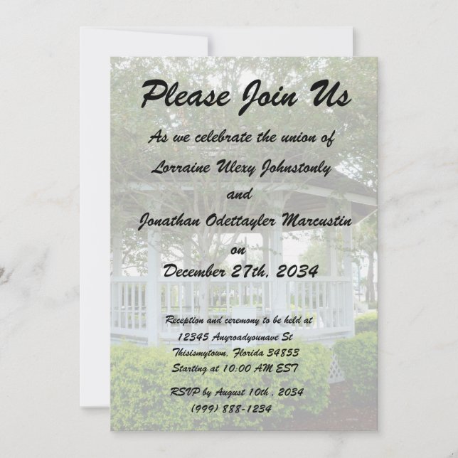 gazebo back fort pierce florida einladung (Vorderseite)