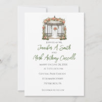 Gazebo Garden Hochzeitseinladungen mit Rose