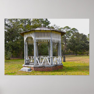 Gazebo in Old St. Joseph Friedhof, Florida Poster