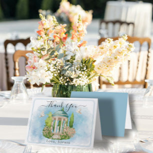 Gazebo Statue Blume taucht Hochzeit Dankeschön Kar Dankeskarte