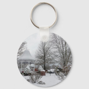 Gazebo und Kanone Schlüsselanhänger