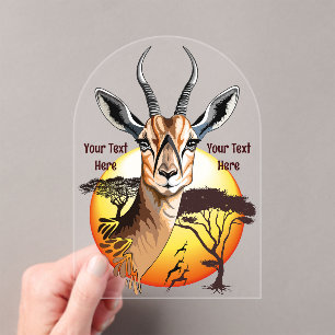 Gazelle African Antelope Wild Animal Acryleinladungen