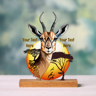 Gazelle African Antelope Wild Animal Acrylschild