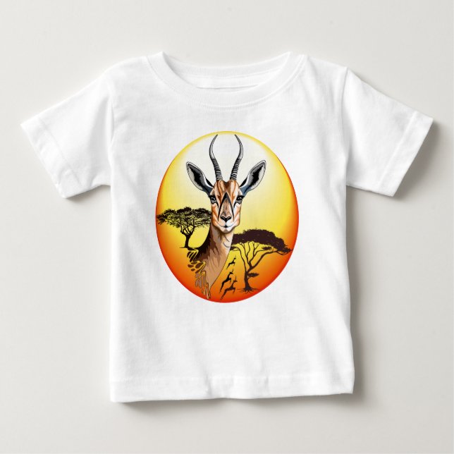 Gazelle African Antelope Wild Animal Baby T-shirt (Vorderseite)