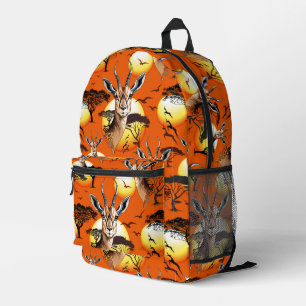 Gazelle African Antelope Wild Animal Bedruckter Rucksack