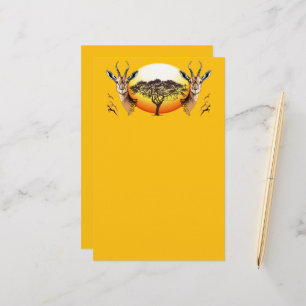 Gazelle African Antelope Wild Animal Briefpapier