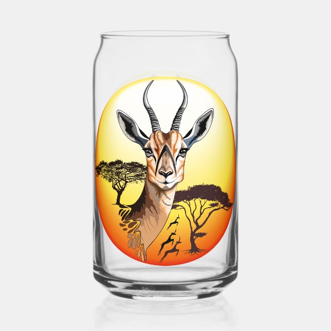 Gazelle African Antelope Wild Animal Dosenglas (Vorderseite)