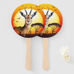Gazelle African Antelope Wild Animal Fächer