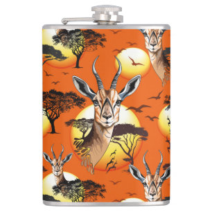 Gazelle African Antelope Wild Animal Flachmann