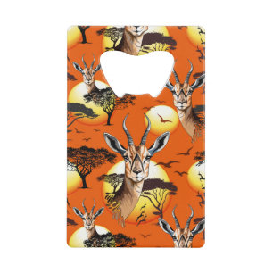 Gazelle African Antelope Wild Animal Geldbeutel Flaschenöffner