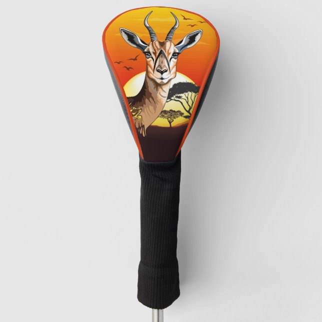 Gazelle African Antelope Wild Animal Golf Headcover (Vorderseite)