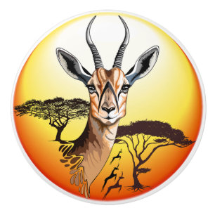 Gazelle African Antelope Wild Animal Keramikknauf