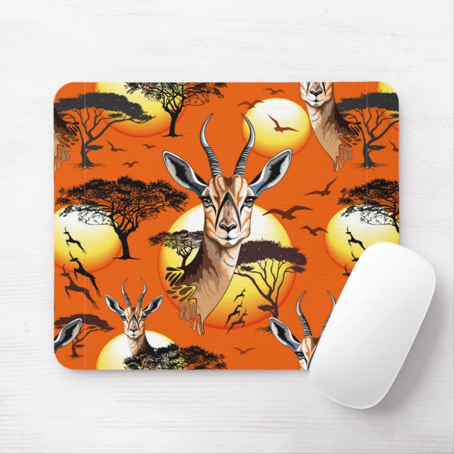 Gazelle African Antelope Wild Animal Mousepad (Mit Mouse)