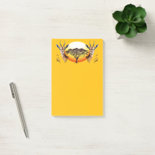 Gazelle African Antelope Wild Animal Post-it Klebezettel