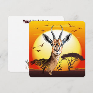 Gazelle African Antelope Wild Animal Save The Date