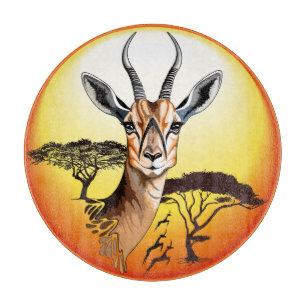 Gazelle African Antelope Wild Animal Schneidebrett