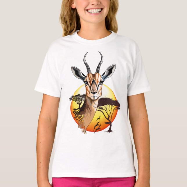 Gazelle African Antelope Wild Animal T-Shirt (Vorderseite)