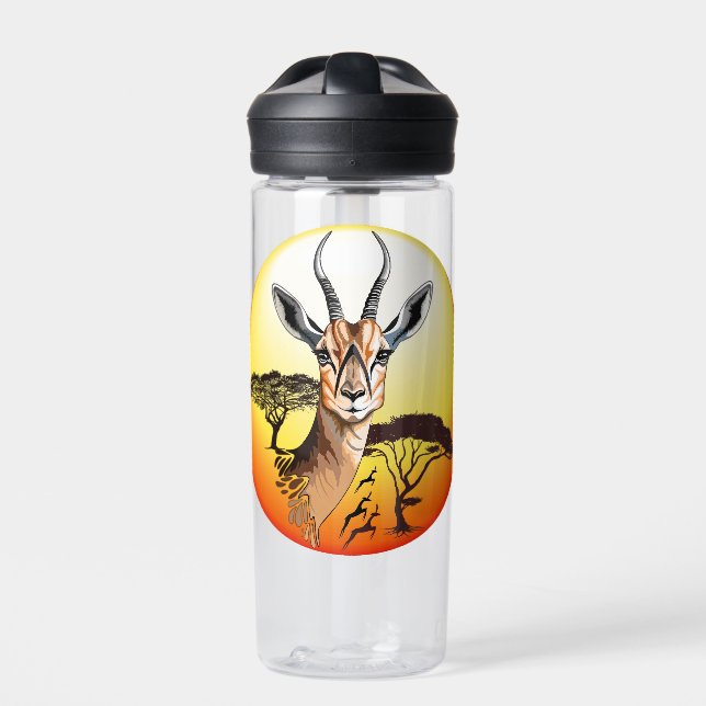 Gazelle African Antelope Wild Animal Trinkflasche (Vorderseite)