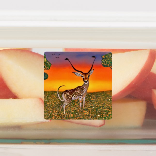 Gazelle at dusk etiketten (Befestigt)