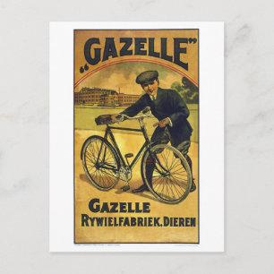 Gazelle Cycles Schönes Vintages Fahrradposter Postkarte