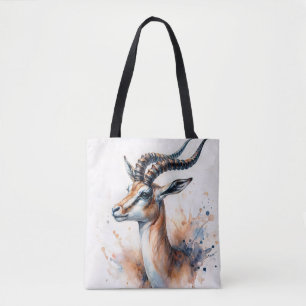 Gazelle Head Watercolor Art