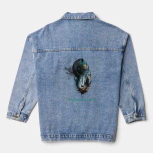 Gazelle im Universe T - Shirt Design Jeansjacke