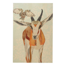 GAZELLE & OWL Holzleinwand
