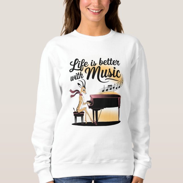 gazelle piano sweatshirt (Vorderseite)