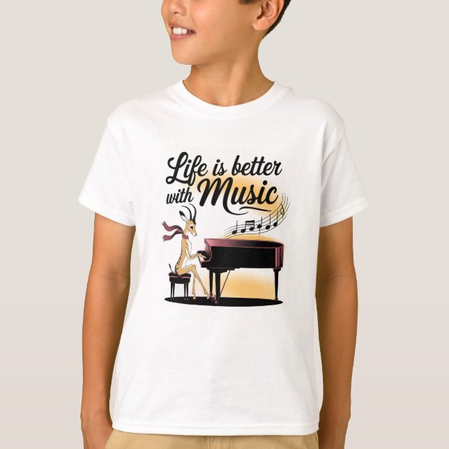gazelle piano T-Shirt (Vorderseite)
