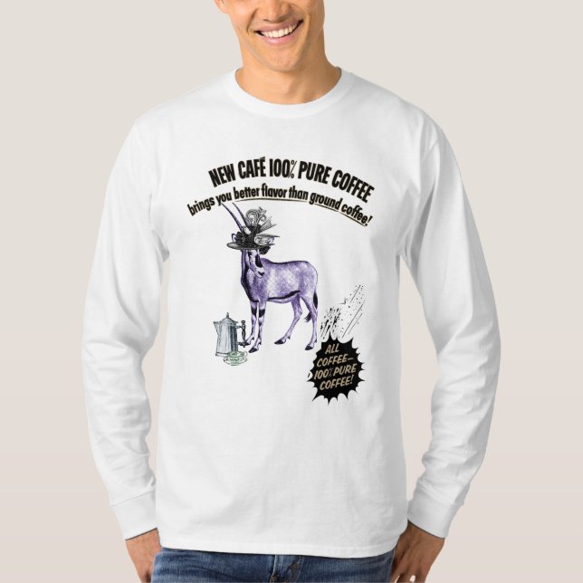 Gazelle und Kaffee T-Shirt (Vorderseite)