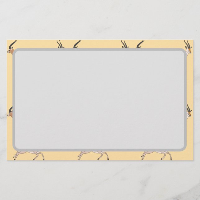 Gazellen Briefpapier (Vorderseite)