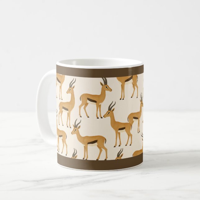 "GAZELLEN-DRUCK" - 11 OZ. KAFFEETASSE (Vorderseite Links)