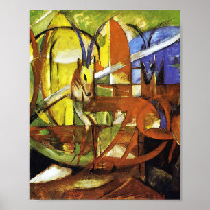 Gazellen von Franz Marc Poster