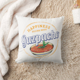 Gazpacho Soup Retro Cook Vintag Gourmet Spanien Kissen