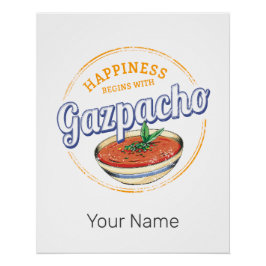 Gazpacho Soup Retro Cook Vintag Gourmet Spanien Poster