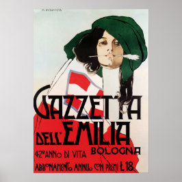 GAZZETTA DELL EMILIA Bologna von Marcelo Dudovich Poster