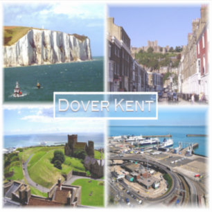 GB Dover Kent - Dover Castle - White Cliff - Castl Aufkleber