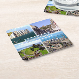 GB Dover Kent - Dover Castle - White Cliff - Castl Rechteckiger Pappuntersetzer