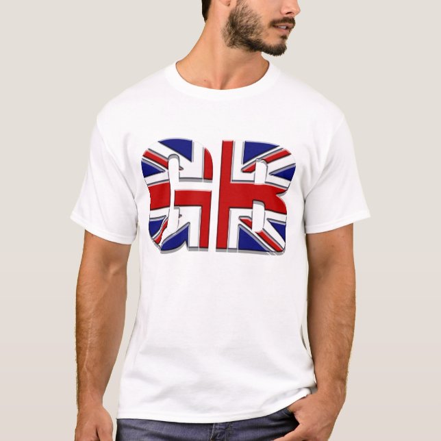 GB Flagge Großbritanniens britischer T-Shirt (Vorderseite)