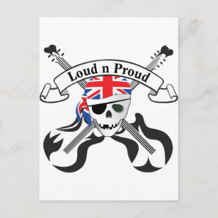 GB Scull & Guitars Postkarte