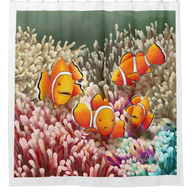 GB Shower Curtain Clownfish Duschvorhang (Vorderseite)
