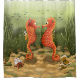 GB Shower Curtain Seahorses Duschvorhang